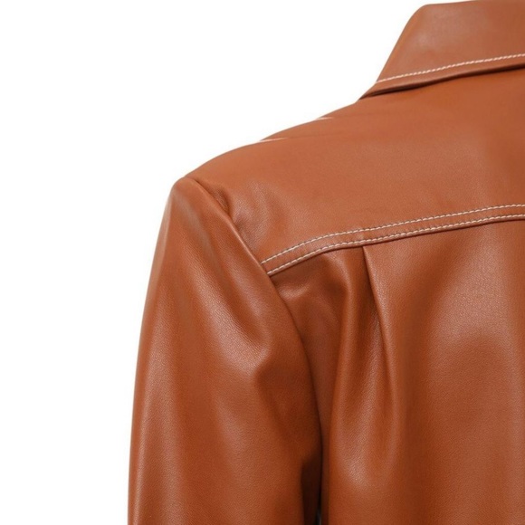 STAUD Rue Faux Leather Shirt - Picture 4 of 6